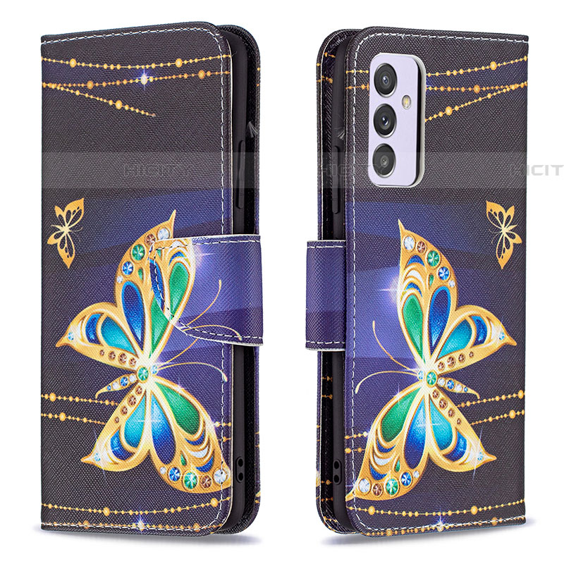 Coque Portefeuille Motif Fantaisie Livre Cuir Etui Clapet B03F pour Samsung Galaxy M14 5G Noir Plus