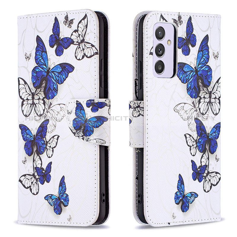 Coque Portefeuille Motif Fantaisie Livre Cuir Etui Clapet B03F pour Samsung Galaxy Quantum2 5G Bleu Plus