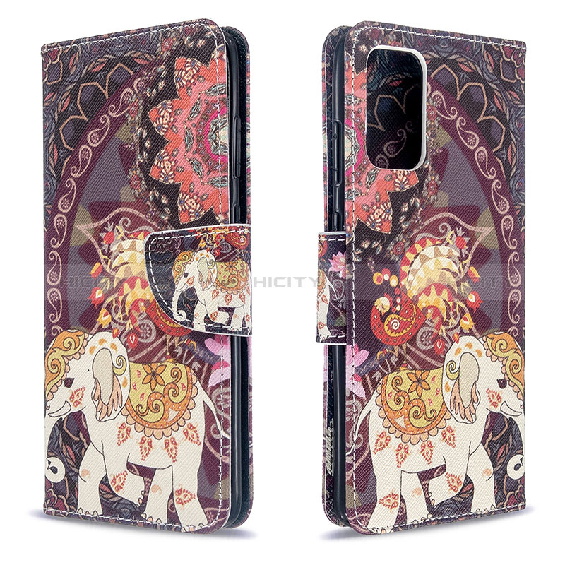 Coque Portefeuille Motif Fantaisie Livre Cuir Etui Clapet B03F pour Samsung Galaxy S20 5G Marron Plus