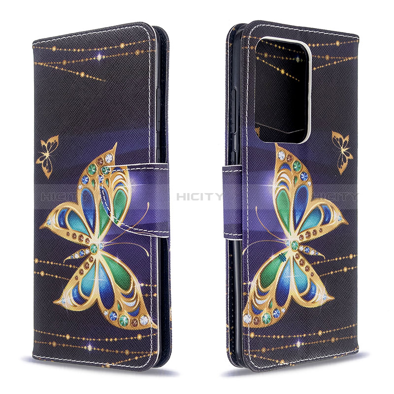 Coque Portefeuille Motif Fantaisie Livre Cuir Etui Clapet B03F pour Samsung Galaxy S20 Plus 5G Noir Plus