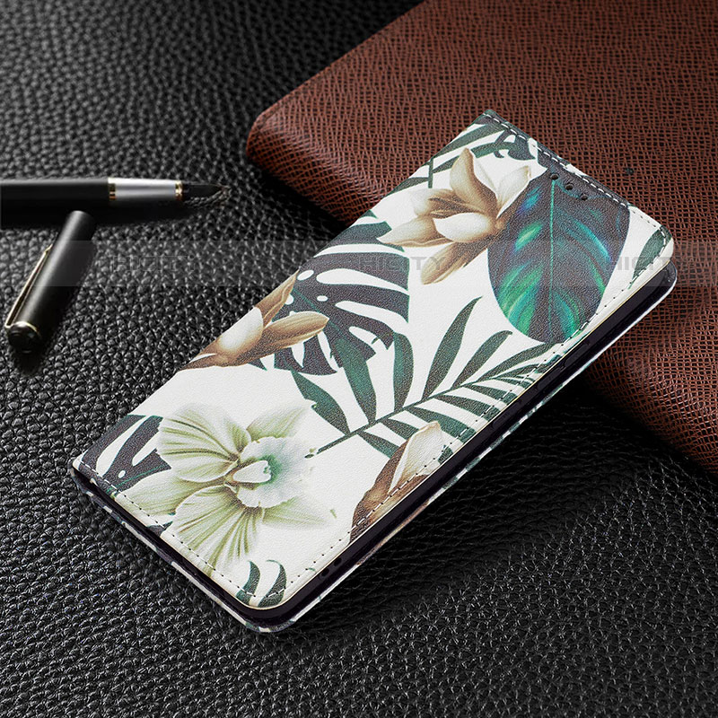 Coque Portefeuille Motif Fantaisie Livre Cuir Etui Clapet B03F pour Samsung Galaxy S21 Plus 5G Vert Plus