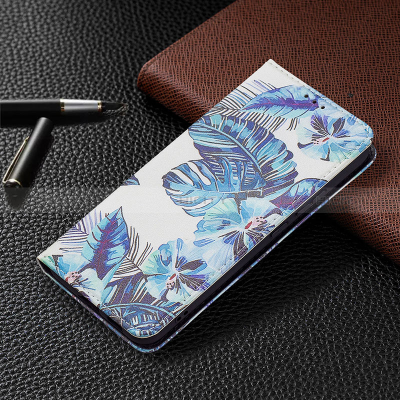 Coque Portefeuille Motif Fantaisie Livre Cuir Etui Clapet B03F pour Samsung Galaxy S24 5G Bleu Plus