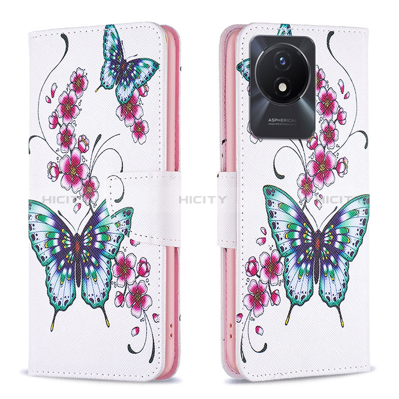 Coque Portefeuille Motif Fantaisie Livre Cuir Etui Clapet B03F pour Vivo Y02t Colorful Plus