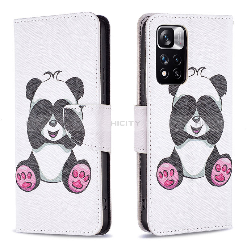 Coque Portefeuille Motif Fantaisie Livre Cuir Etui Clapet B03F pour Xiaomi Mi 11i 5G (2022) Blanc Plus