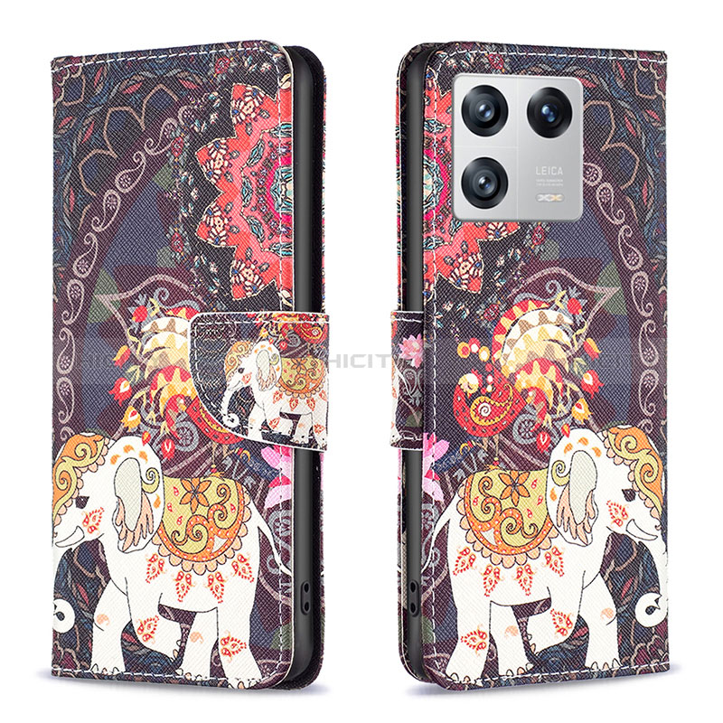 Coque Portefeuille Motif Fantaisie Livre Cuir Etui Clapet B03F pour Xiaomi Mi 13 Pro 5G Marron Plus