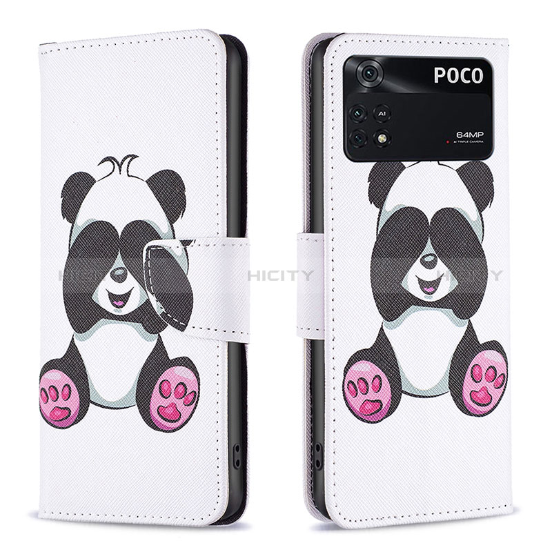 Coque Portefeuille Motif Fantaisie Livre Cuir Etui Clapet B03F pour Xiaomi Poco M4 Pro 4G Plus