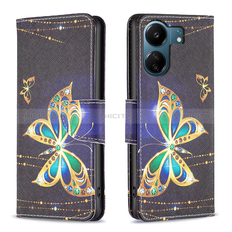 Coque Portefeuille Motif Fantaisie Livre Cuir Etui Clapet B03F pour Xiaomi Redmi 13C Plus