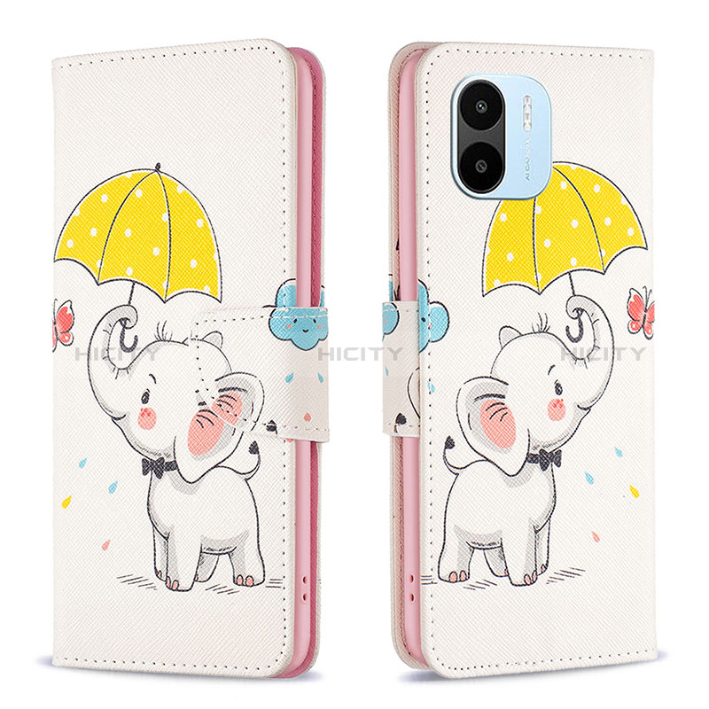 Coque Portefeuille Motif Fantaisie Livre Cuir Etui Clapet B03F pour Xiaomi Redmi A1 Jaune Plus