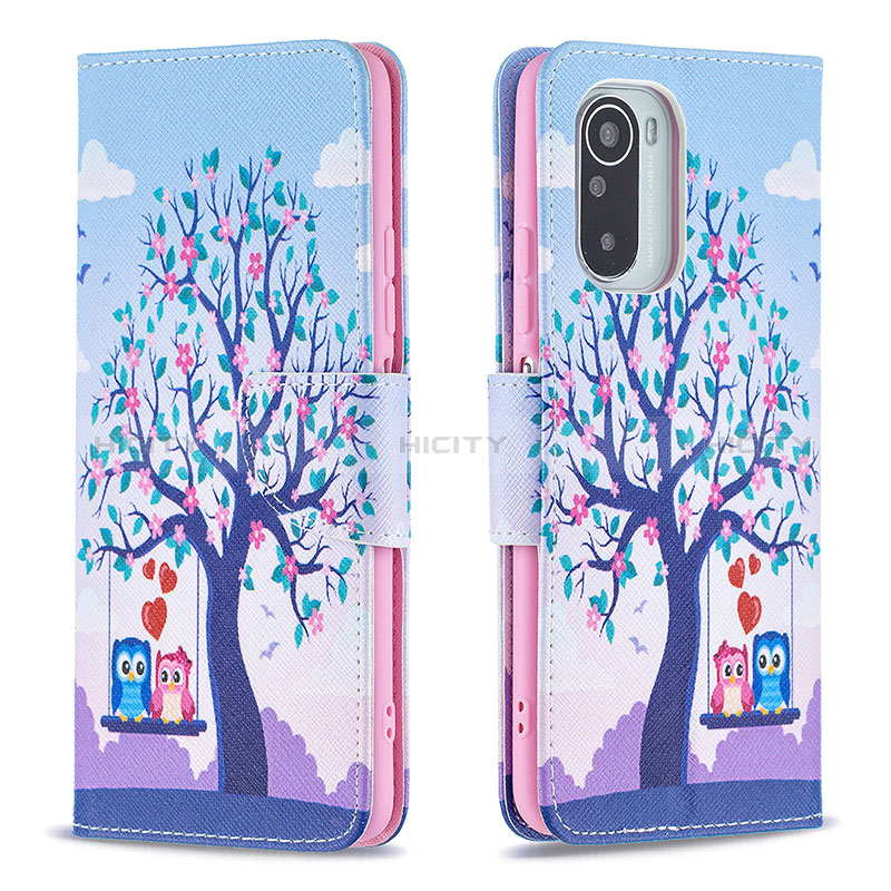 Coque Portefeuille Motif Fantaisie Livre Cuir Etui Clapet B03F pour Xiaomi Redmi K40 Pro+ Plus 5G Violet Clair Plus