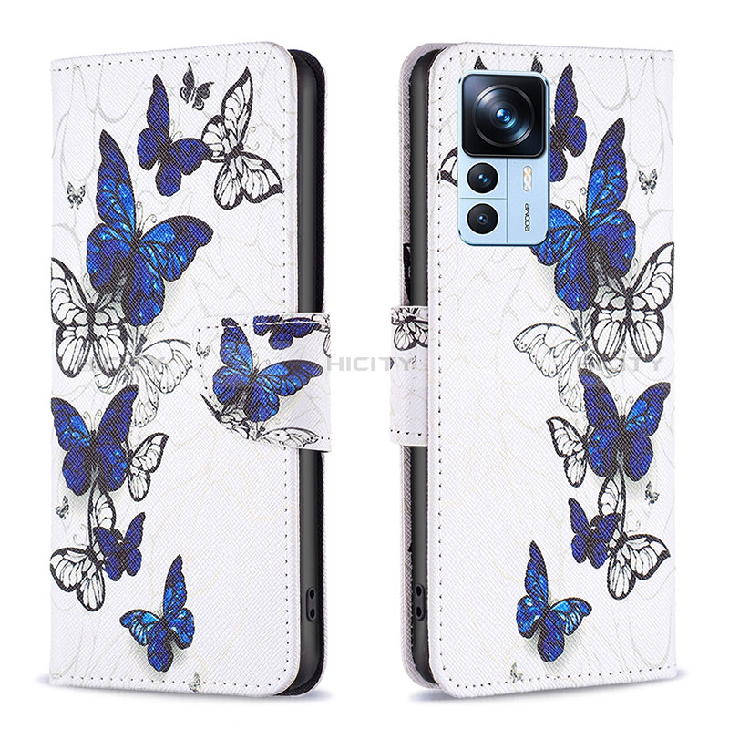 Coque Portefeuille Motif Fantaisie Livre Cuir Etui Clapet B03F pour Xiaomi Redmi K50 Ultra 5G Bleu Plus