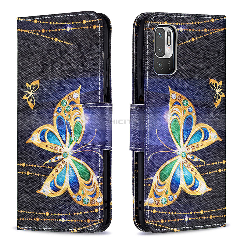 Coque Portefeuille Motif Fantaisie Livre Cuir Etui Clapet B03F pour Xiaomi Redmi Note 11 SE 5G Noir Plus