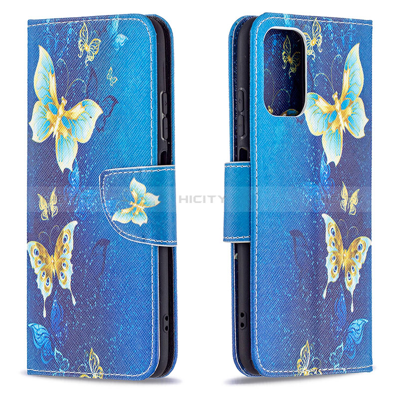 Coque Portefeuille Motif Fantaisie Livre Cuir Etui Clapet B03F pour Xiaomi Redmi Note 11 SE India 4G Bleu Ciel Plus