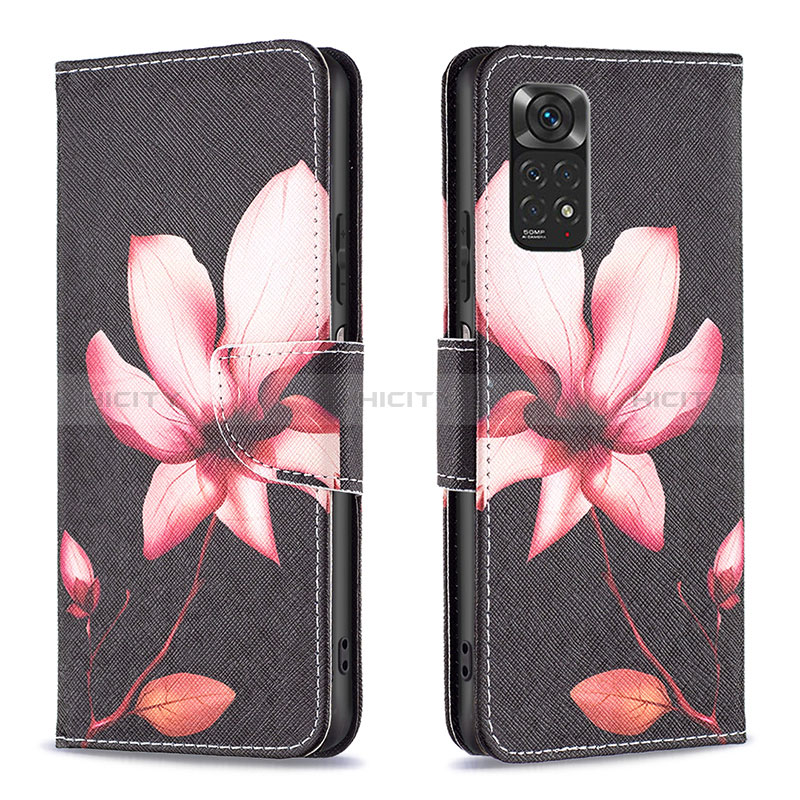 Coque Portefeuille Motif Fantaisie Livre Cuir Etui Clapet B03F pour Xiaomi Redmi Note 11S 4G Rouge Plus