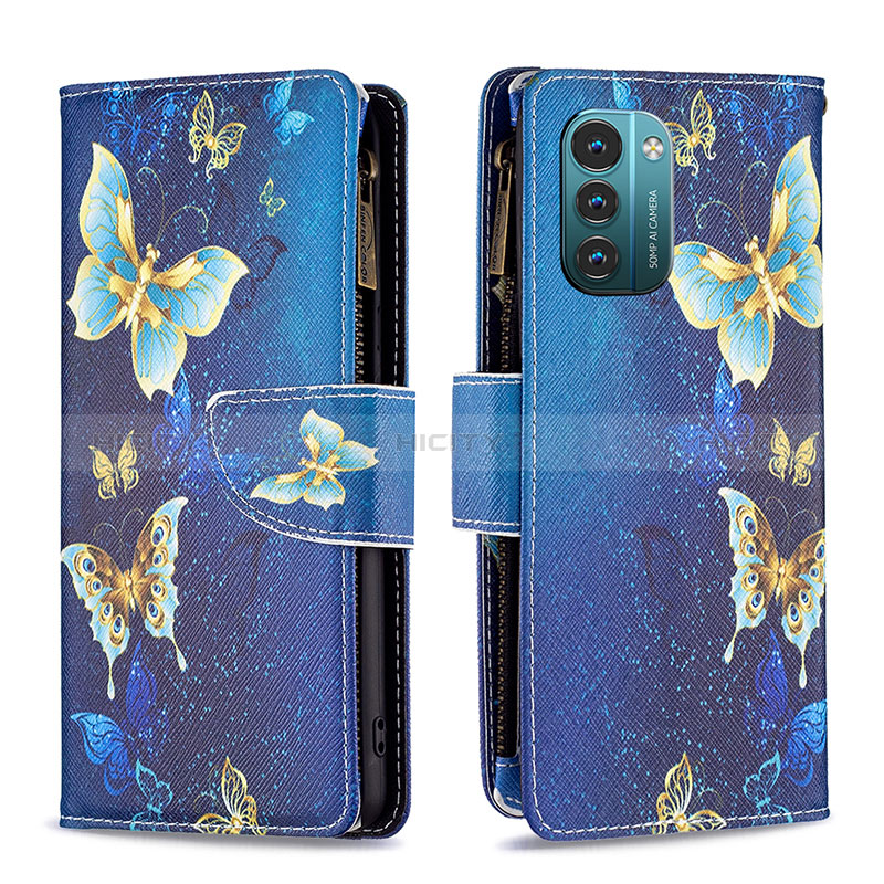 Coque Portefeuille Motif Fantaisie Livre Cuir Etui Clapet B04F pour Nokia G11 Bleu Plus