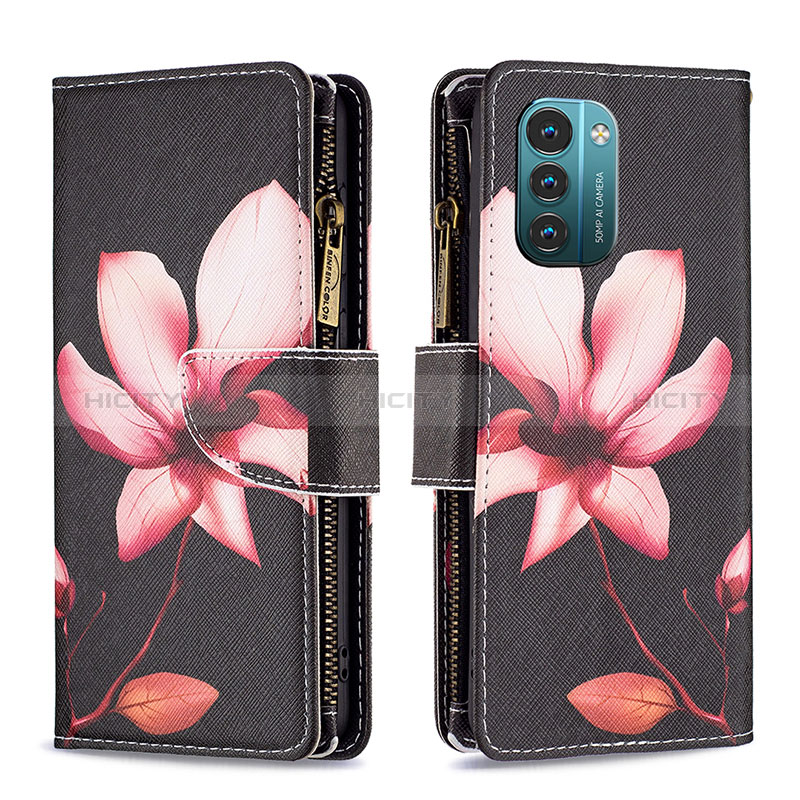 Coque Portefeuille Motif Fantaisie Livre Cuir Etui Clapet B04F pour Nokia G11 Rouge Plus