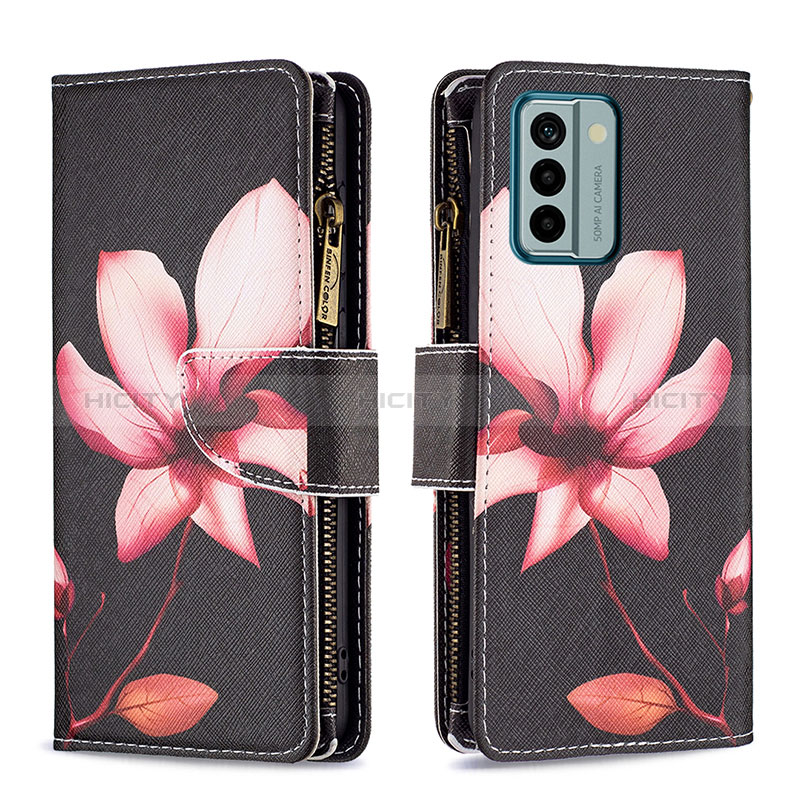 Coque Portefeuille Motif Fantaisie Livre Cuir Etui Clapet B04F pour Nokia G22 Rouge Plus