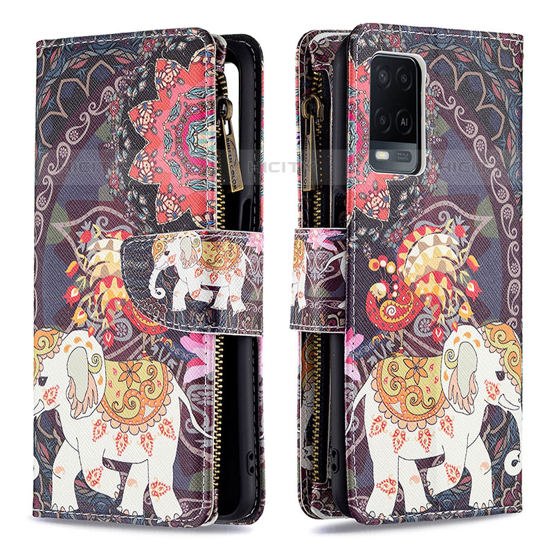 Coque Portefeuille Motif Fantaisie Livre Cuir Etui Clapet B04F pour Oppo A54 4G Plus