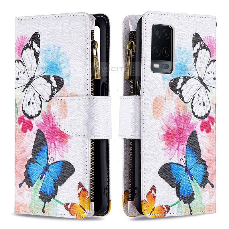 Coque Portefeuille Motif Fantaisie Livre Cuir Etui Clapet B04F pour Oppo A54 4G Plus