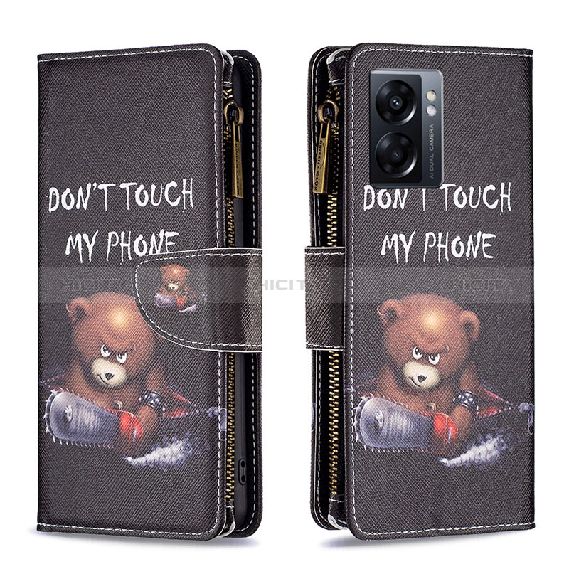 Coque Portefeuille Motif Fantaisie Livre Cuir Etui Clapet B04F pour Oppo A57 5G Plus