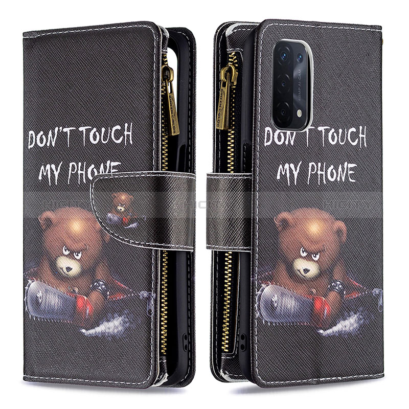 Coque Portefeuille Motif Fantaisie Livre Cuir Etui Clapet B04F pour Oppo A74 5G Plus