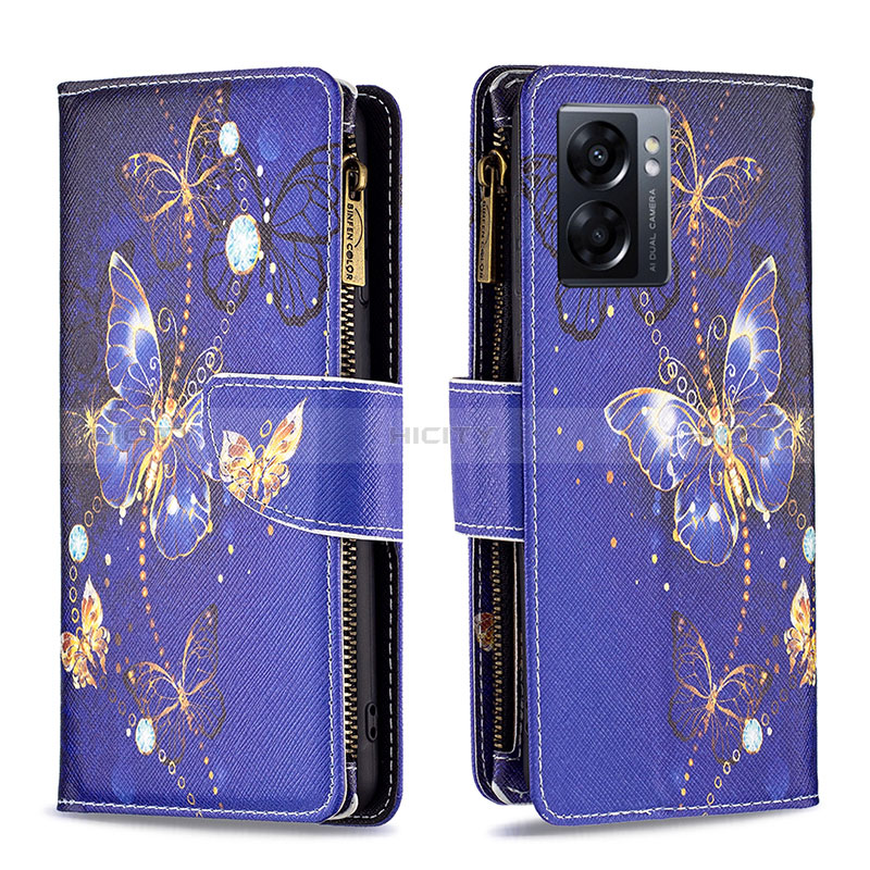 Coque Portefeuille Motif Fantaisie Livre Cuir Etui Clapet B04F pour Oppo A77 5G Plus