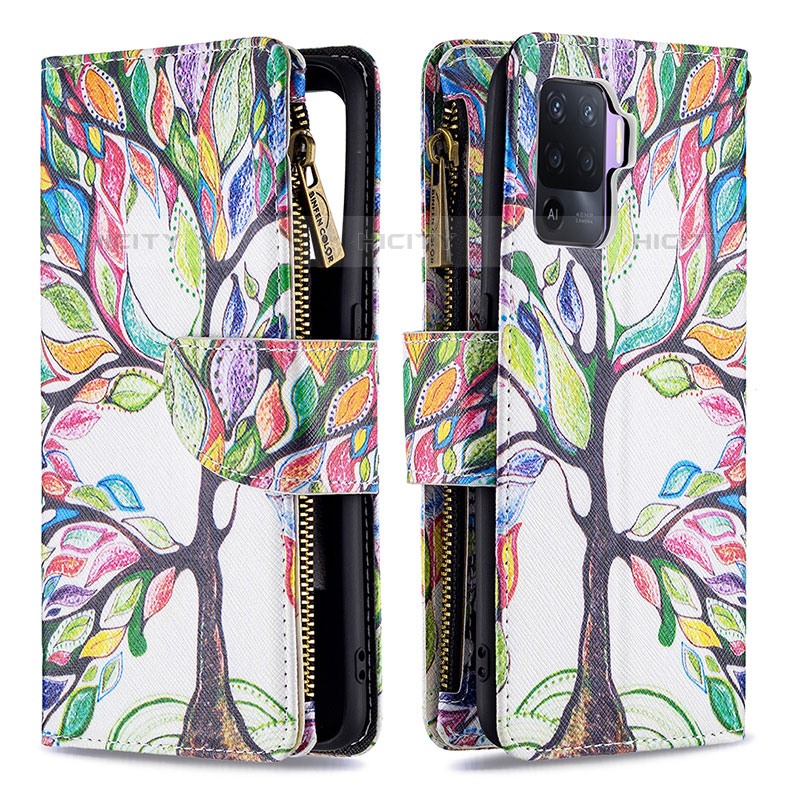 Coque Portefeuille Motif Fantaisie Livre Cuir Etui Clapet B04F pour Oppo F19 Pro Plus