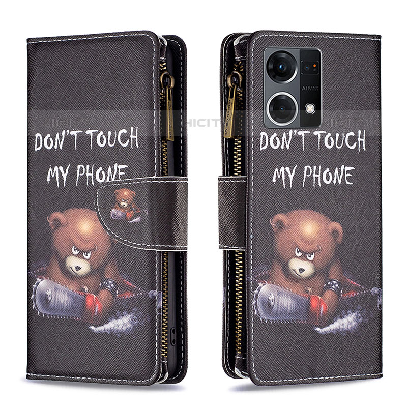 Coque Portefeuille Motif Fantaisie Livre Cuir Etui Clapet B04F pour Oppo F21 Pro 4G Plus