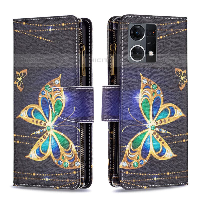 Coque Portefeuille Motif Fantaisie Livre Cuir Etui Clapet B04F pour Oppo F21s Pro 4G Plus