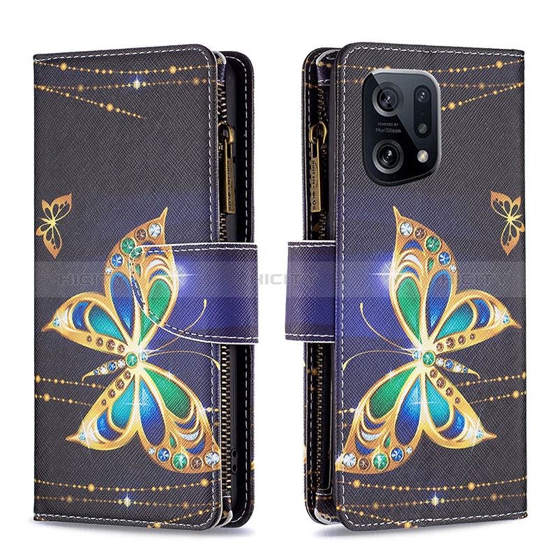 Coque Portefeuille Motif Fantaisie Livre Cuir Etui Clapet B04F pour Oppo Find X5 5G Plus