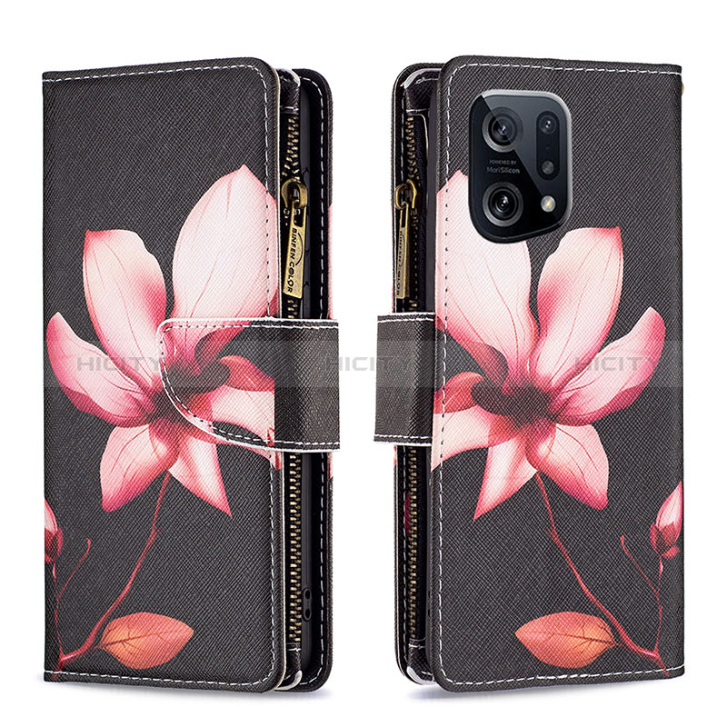 Coque Portefeuille Motif Fantaisie Livre Cuir Etui Clapet B04F pour Oppo Find X5 5G Plus