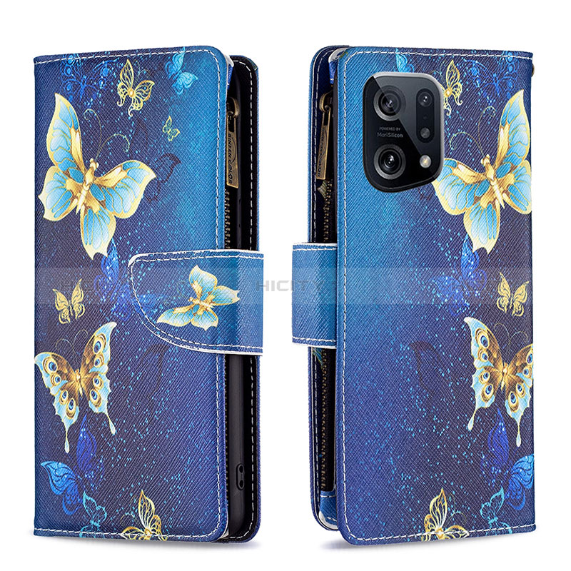 Coque Portefeuille Motif Fantaisie Livre Cuir Etui Clapet B04F pour Oppo Find X5 5G Plus