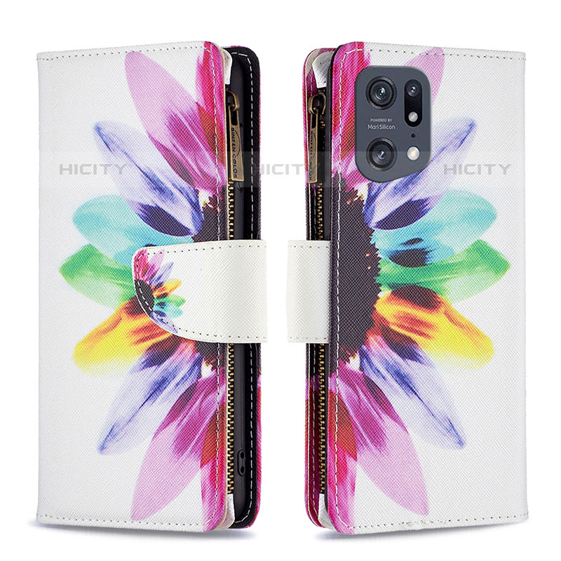 Coque Portefeuille Motif Fantaisie Livre Cuir Etui Clapet B04F pour Oppo Find X5 Pro 5G Mixte Plus