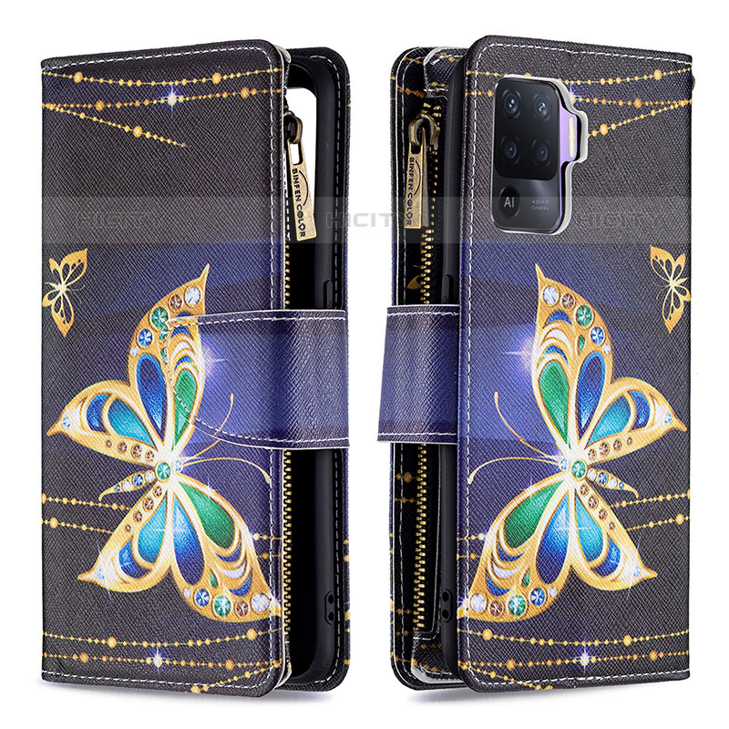 Coque Portefeuille Motif Fantaisie Livre Cuir Etui Clapet B04F pour Oppo Reno5 F Plus