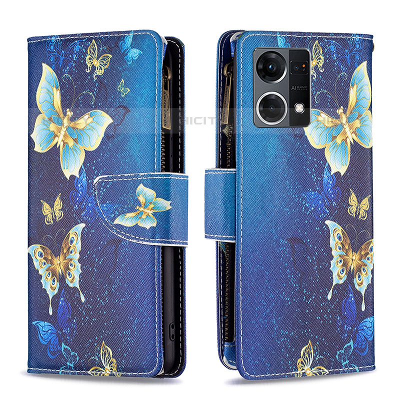 Coque Portefeuille Motif Fantaisie Livre Cuir Etui Clapet B04F pour Oppo Reno7 4G Plus