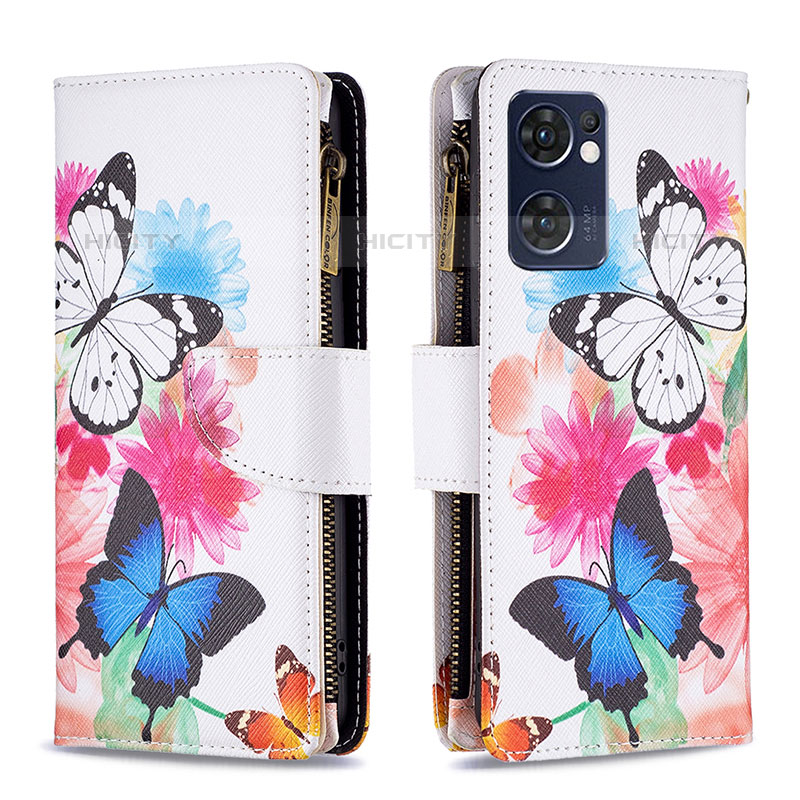 Coque Portefeuille Motif Fantaisie Livre Cuir Etui Clapet B04F pour Oppo Reno7 5G Plus