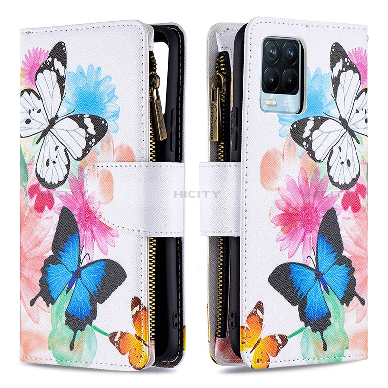 Coque Portefeuille Motif Fantaisie Livre Cuir Etui Clapet B04F pour Realme 8 4G Colorful Plus