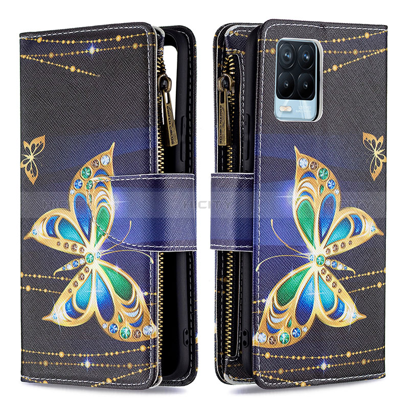 Coque Portefeuille Motif Fantaisie Livre Cuir Etui Clapet B04F pour Realme 8 4G Plus