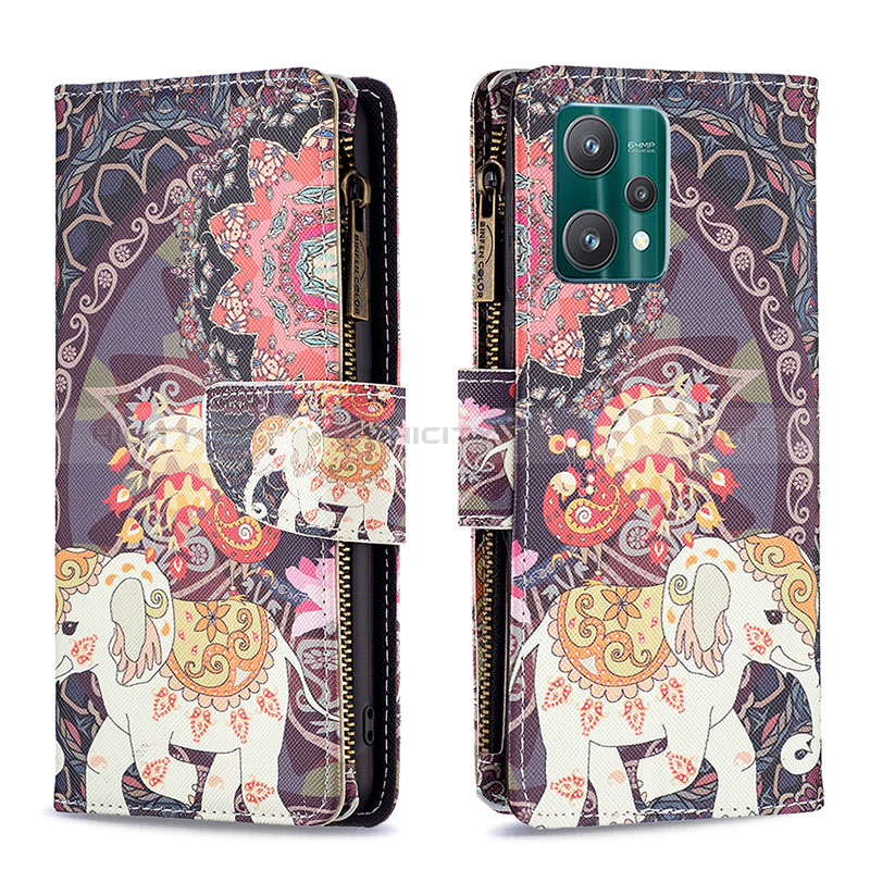 Coque Portefeuille Motif Fantaisie Livre Cuir Etui Clapet B04F pour Realme 9 5G Plus