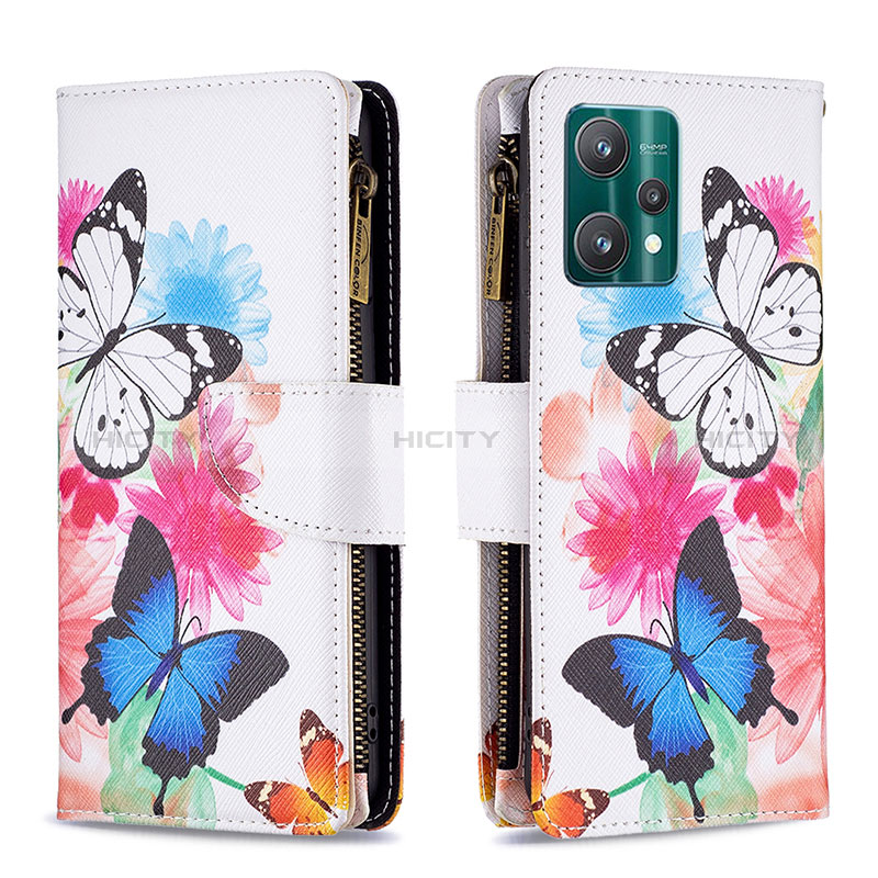 Coque Portefeuille Motif Fantaisie Livre Cuir Etui Clapet B04F pour Realme 9 Pro 5G Colorful Plus