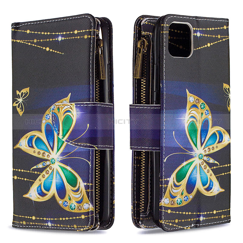 Coque Portefeuille Motif Fantaisie Livre Cuir Etui Clapet B04F pour Realme C20 Noir Plus