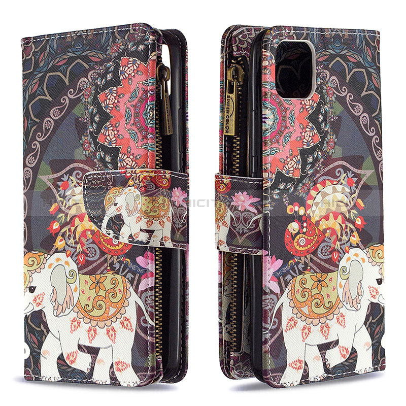 Coque Portefeuille Motif Fantaisie Livre Cuir Etui Clapet B04F pour Realme C20A Marron Plus