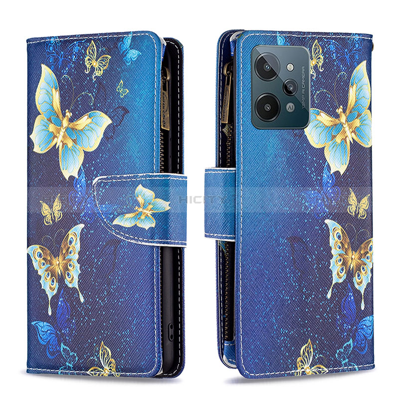 Coque Portefeuille Motif Fantaisie Livre Cuir Etui Clapet B04F pour Realme C31 Plus