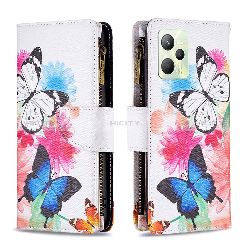 Coque Portefeuille Motif Fantaisie Livre Cuir Etui Clapet B04F pour Realme C35 Colorful Plus