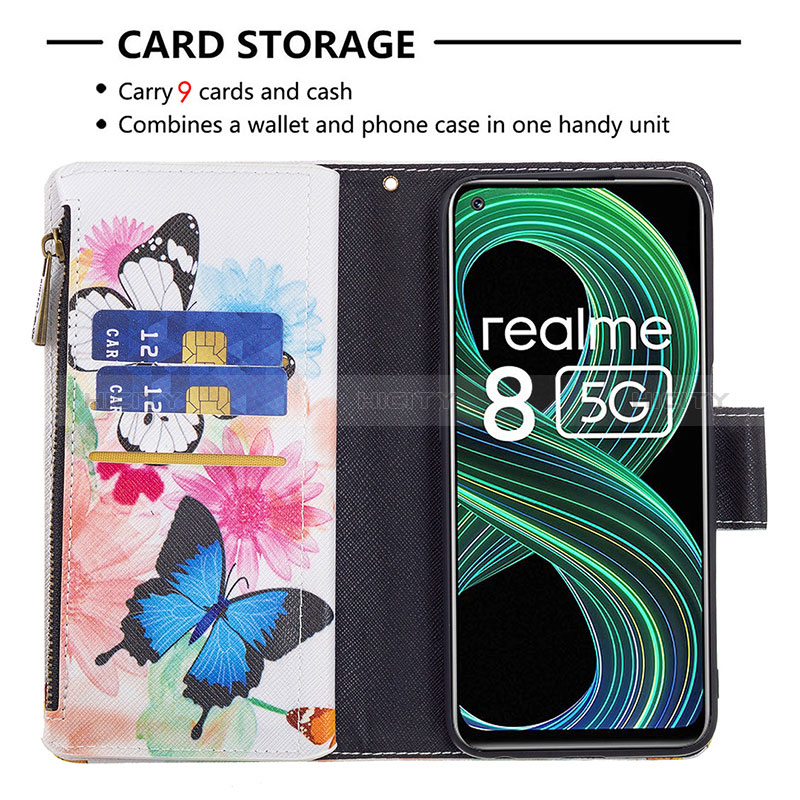 Coque Portefeuille Motif Fantaisie Livre Cuir Etui Clapet B04F pour Realme Narzo 30 5G Plus