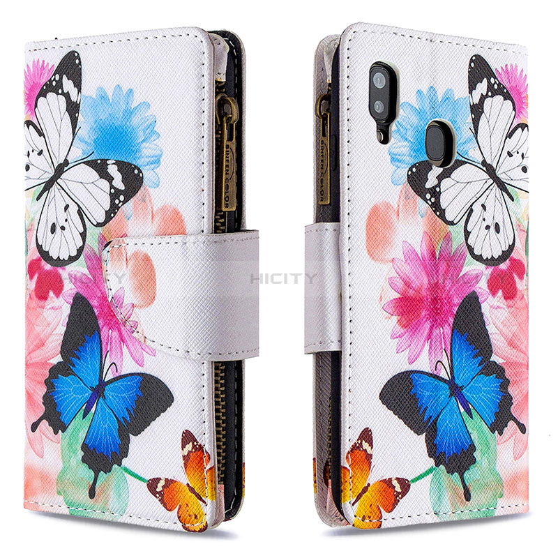 Coque Portefeuille Motif Fantaisie Livre Cuir Etui Clapet B04F pour Samsung Galaxy A20 Colorful Plus