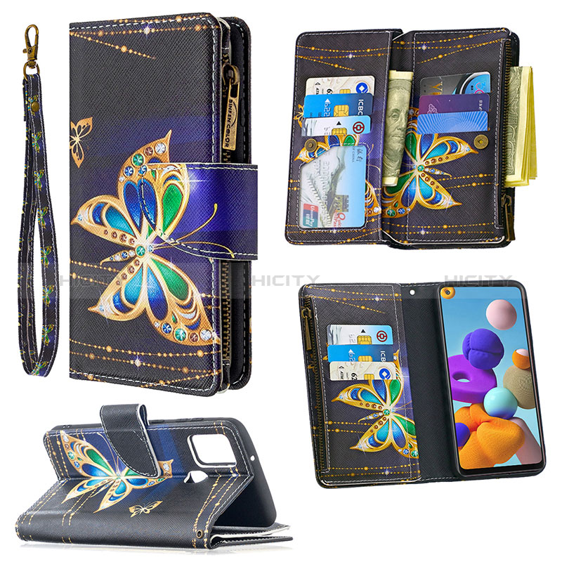 Coque Portefeuille Motif Fantaisie Livre Cuir Etui Clapet B04F pour Samsung Galaxy A21s Plus