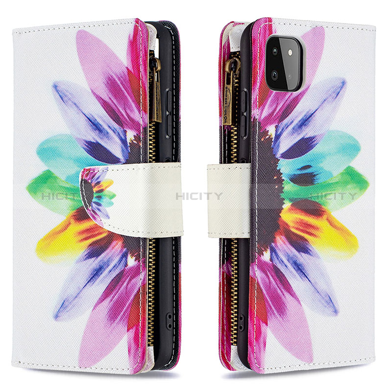 Coque Portefeuille Motif Fantaisie Livre Cuir Etui Clapet B04F pour Samsung Galaxy A22s 5G Mixte Plus