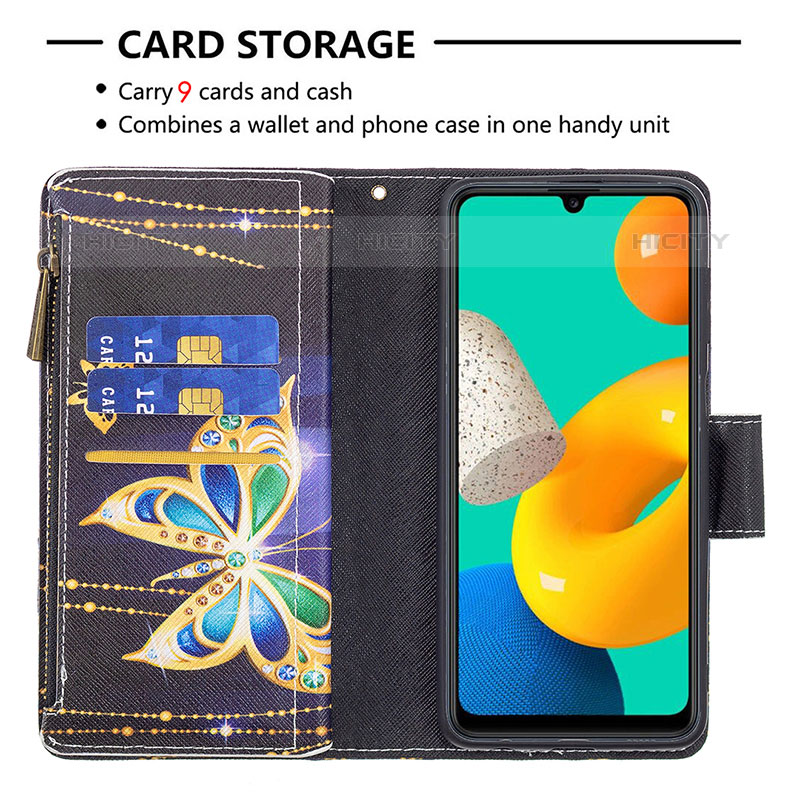 Coque Portefeuille Motif Fantaisie Livre Cuir Etui Clapet B04F pour Samsung Galaxy M32 4G Plus