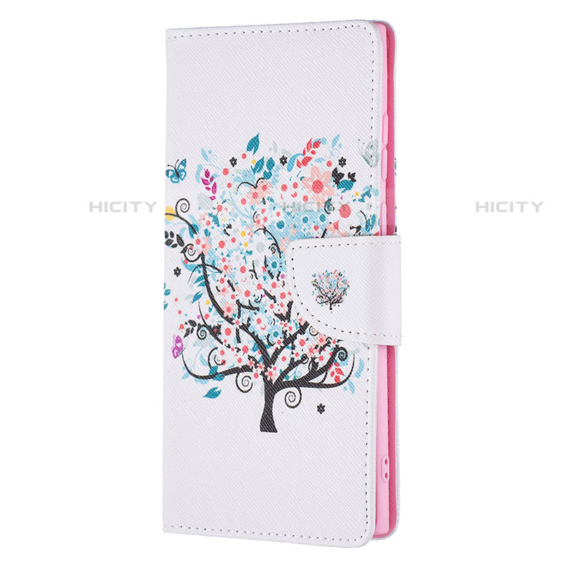 Coque Portefeuille Motif Fantaisie Livre Cuir Etui Clapet B04F pour Samsung Galaxy S21 Ultra 5G Blanc Plus