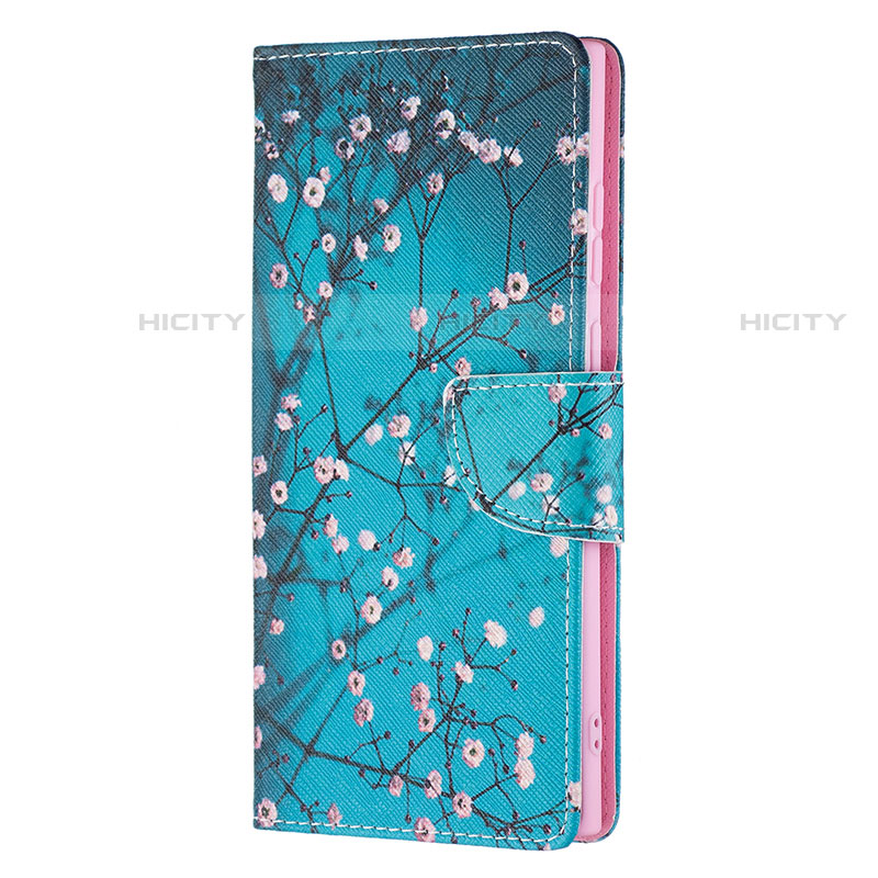 Coque Portefeuille Motif Fantaisie Livre Cuir Etui Clapet B04F pour Samsung Galaxy S21 Ultra 5G Bleu Plus